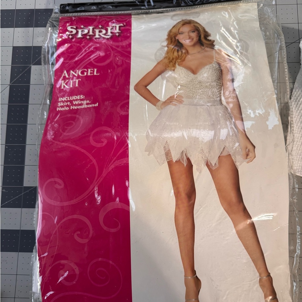 Spirit Angel Kit with White Dress and Sheer Wings